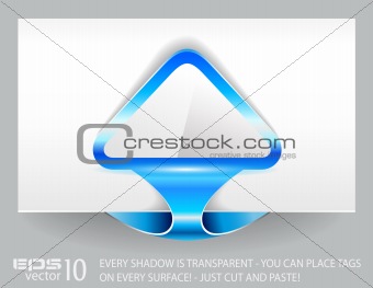  glossy arrow paper tag with space for your text