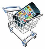 Smart phone shopping cart concept