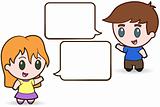 Children Talking - vector illustration