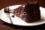 Dark chocolate cake with coffee