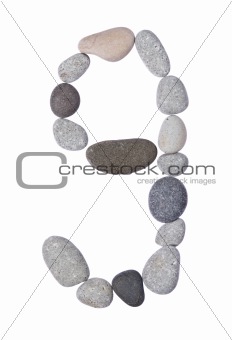 pebble 9 isolated on white