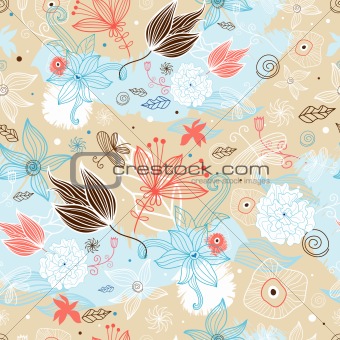 floral pattern with butterflies