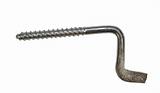 metal screw hook for door locking isolated on white
