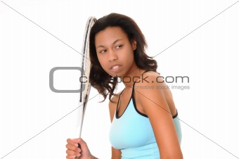 African American Tennis Girl