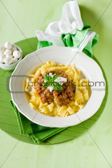 Pasta with Tomato meat sauce