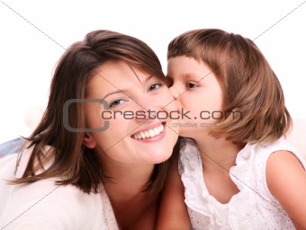 Kissing my mom