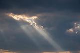 Dramatic Sky with Rays of Light