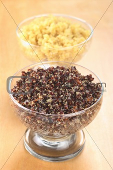 Cooked Red and White Quinoa