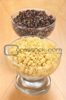 Cooked White and Red Quinoa
