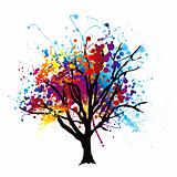 Paint splat tree
