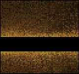 Multicolor abstract lights gold disco background. Square pixel 