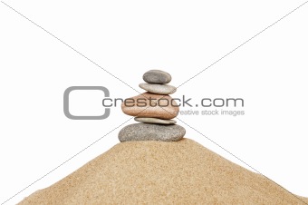 pyramid with five stones