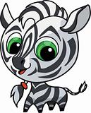 Cute zebra vector illustration