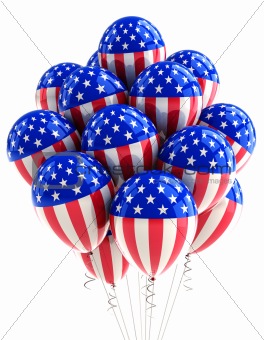 USA patriotic balloons