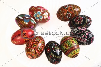 Ukrainian Easter Eggs Decorated isolated