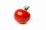 A red tomato on a white background