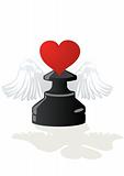 Amorous chess - Black Pawn