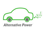 vector alternative power car with green emissions