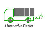 vector alternative power truck with green emissions