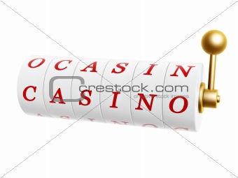 slot machine with casino sign