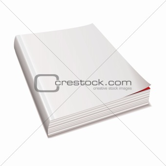 Blank white paper magazine