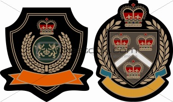 fashion college emblem shield