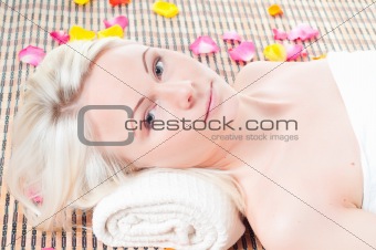Woman and spa treatment