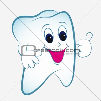Cartoon tooth vector