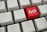 keyboard with "go" button
