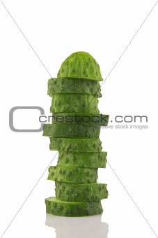 pile of cucumber slices