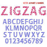 Hand drawing ornamental alphabet zigzag