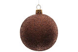 brown christmas ball isolated