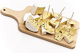 blue cheese on wooden board