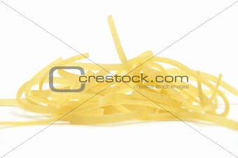 Noodles on white