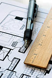 Drawing the floorplan with a pen and ruler