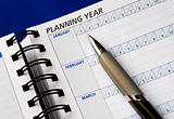 Planning the year on the day planner