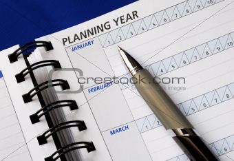 Planning the year on the day planner