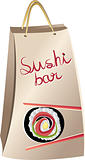 Bag with sushi