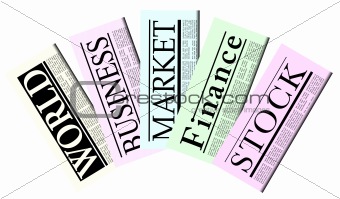 Fictitious Financial Newspapers With Lorem Ipsum Copy