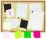 Stationery on Noticeboard