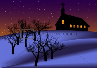 Night Christmas Background