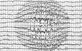Brain wave encephalogramme EEG isolated on white background