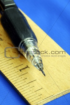 Ruler and pencil are tools for carpenters and architect