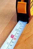 Close up view of a measuring tape