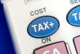 Tax is an important factor in a business isolated on blue