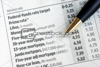 Check out various interest rates from the newspaper