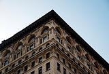 Façade of an old residential building in New York City