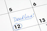 Mark the deadline on the business calendar