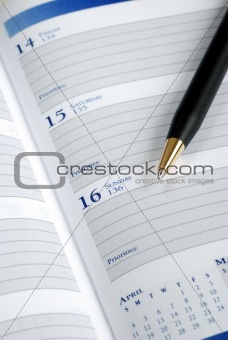 Write down the appointment in a day planner