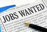 Searching for a job from a newspaper